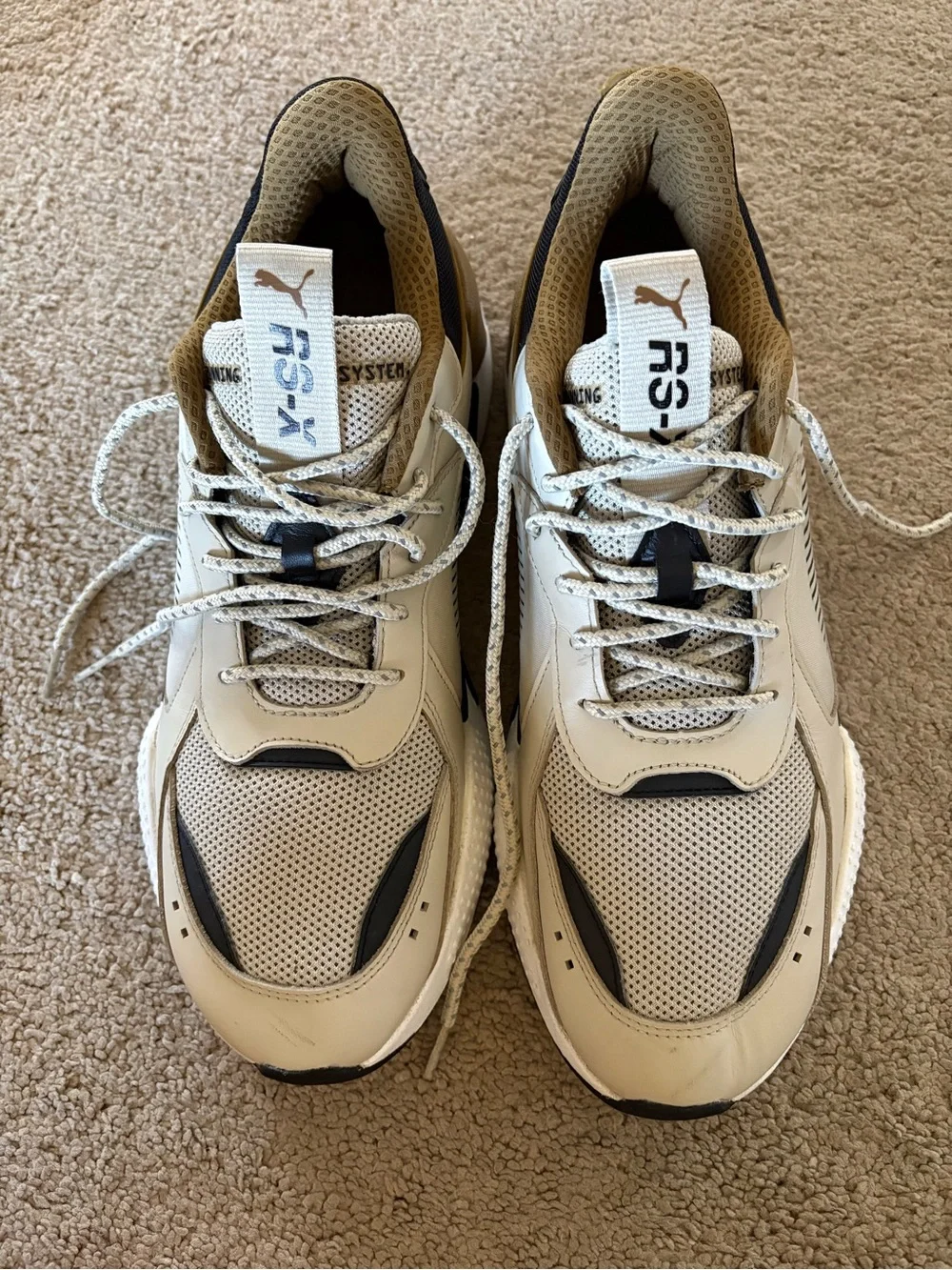 Puma RS-X Men’s Sneakers in Beige and Black Size 13